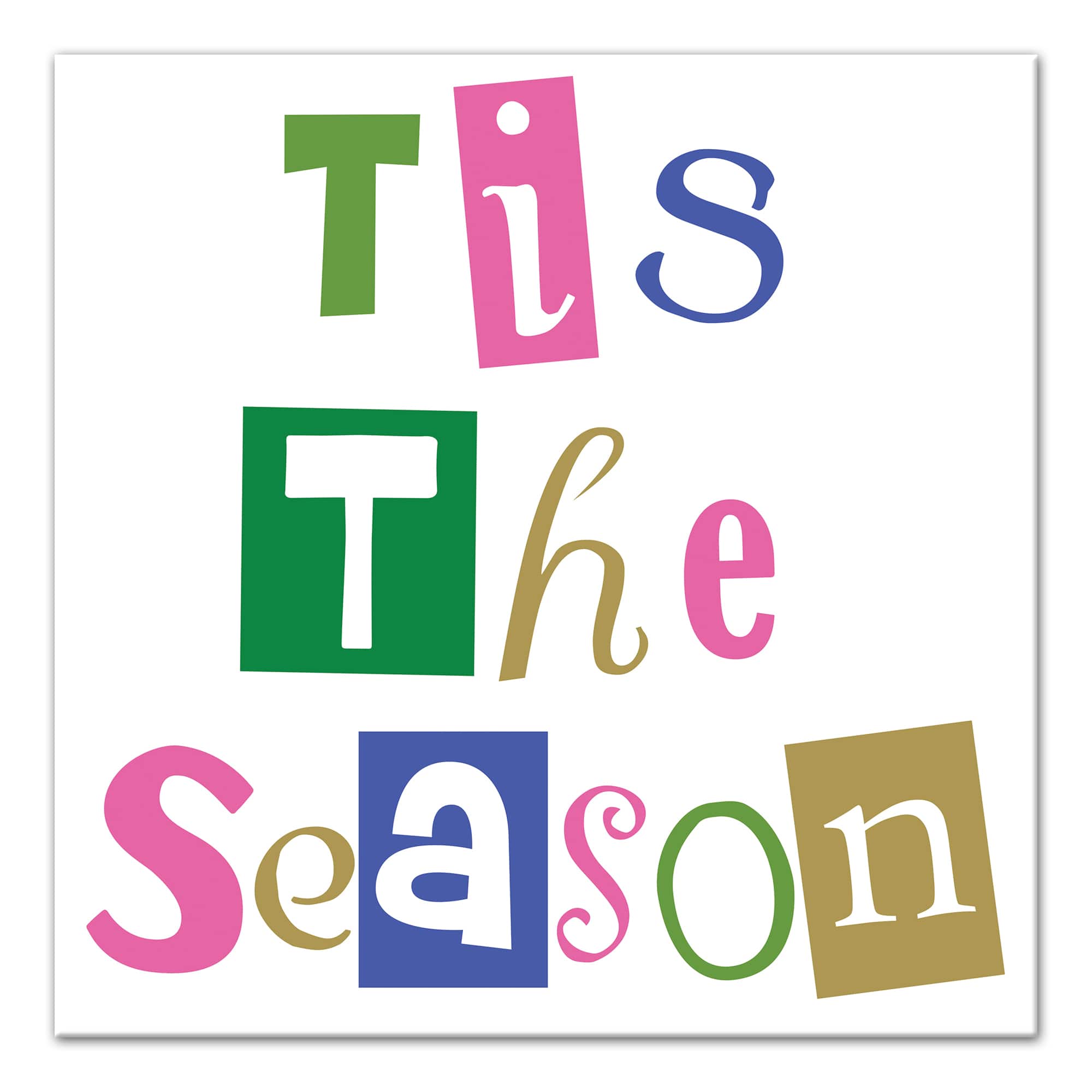 16" x 16" Tis the Season Canvas Wall Art